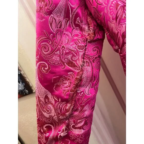 Pink White Reversible Y2K 90s Fluffy Jacket Coat  Women's Size Medium - Picture 13 of 13